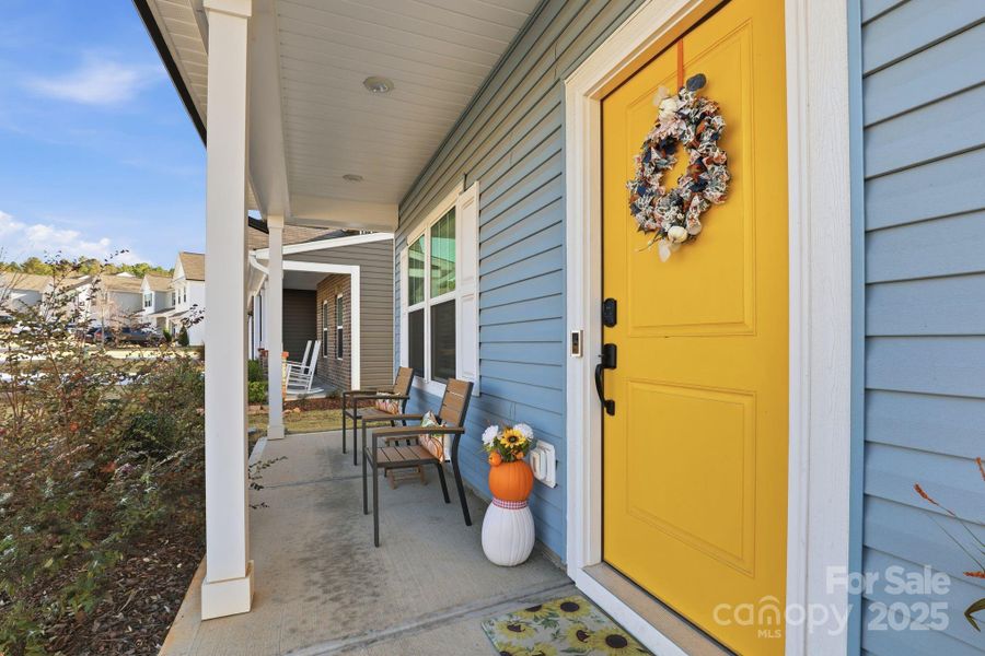 Exterior details and patio area of a home in , Statesville (Image 25).