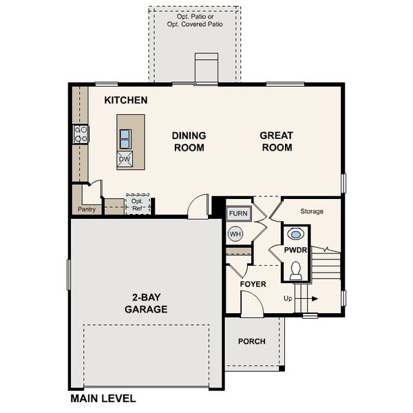 2D floor plan layout for the Mackenzie by Century Communities in Spring Valley Ranch, Elizabeth, CO (Image 3).