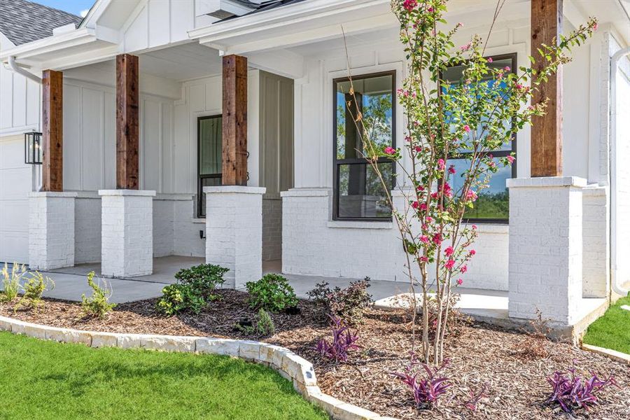 Exterior details and patio area of a home in University Park at Northpointe, Denton (Image 4).