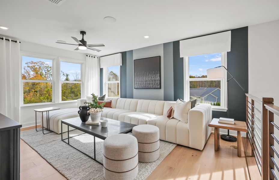 Representative furnished interior of a home built from the Leyton by Pulte Homes in Elmbrook, Matthews (Image 32).