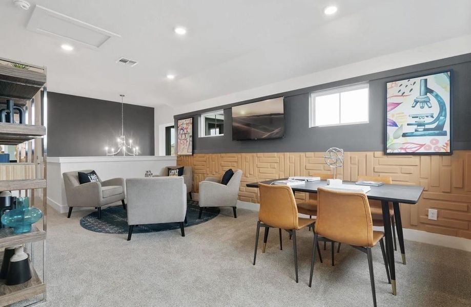 Furnished interior view inside a new home in The Highlands, Porter (Image 4).