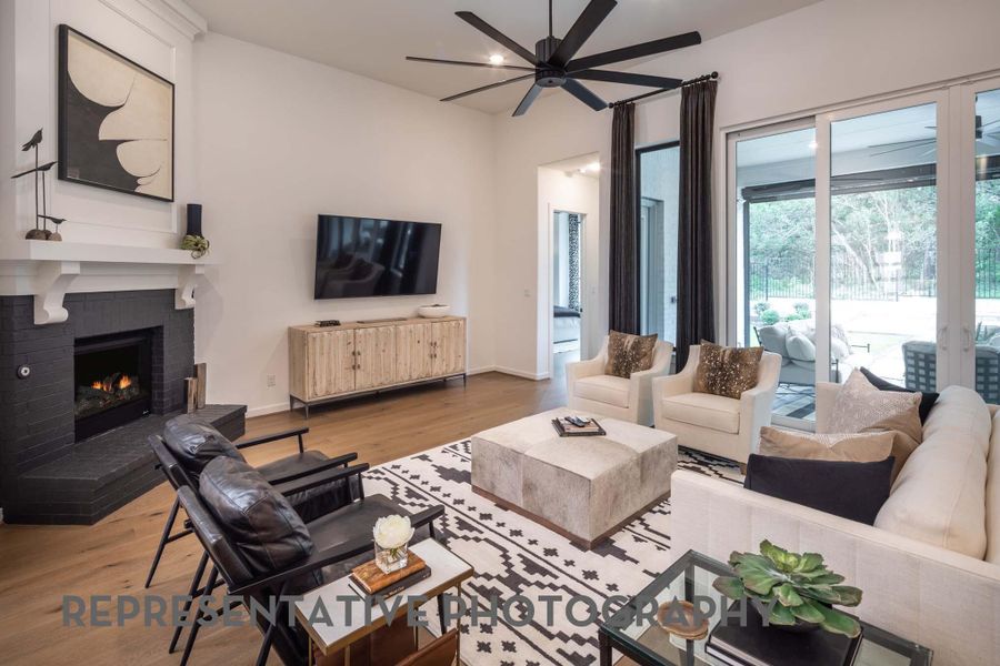 Furnished interior view inside a new home in The Woodlands Hills, Willis (Image 9).
