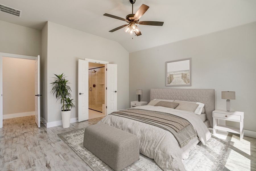 Representative furnished interior of a home built from the The Violet by Kenmark Homes in Whispering Winds, Springtown (Image 8). Representative furnished interior of a home built from the The Violet by Kenmark Homes in Whispering Winds, Springtown (Image 8).