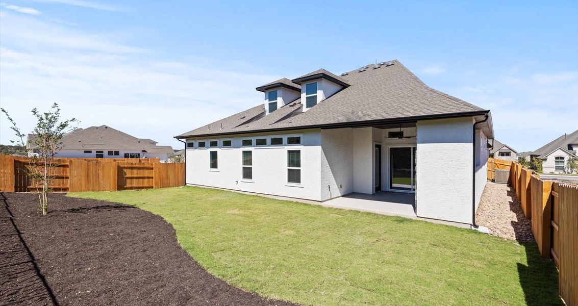 Exterior details and patio area of a home in Sweetwater, Austin (Image 4).