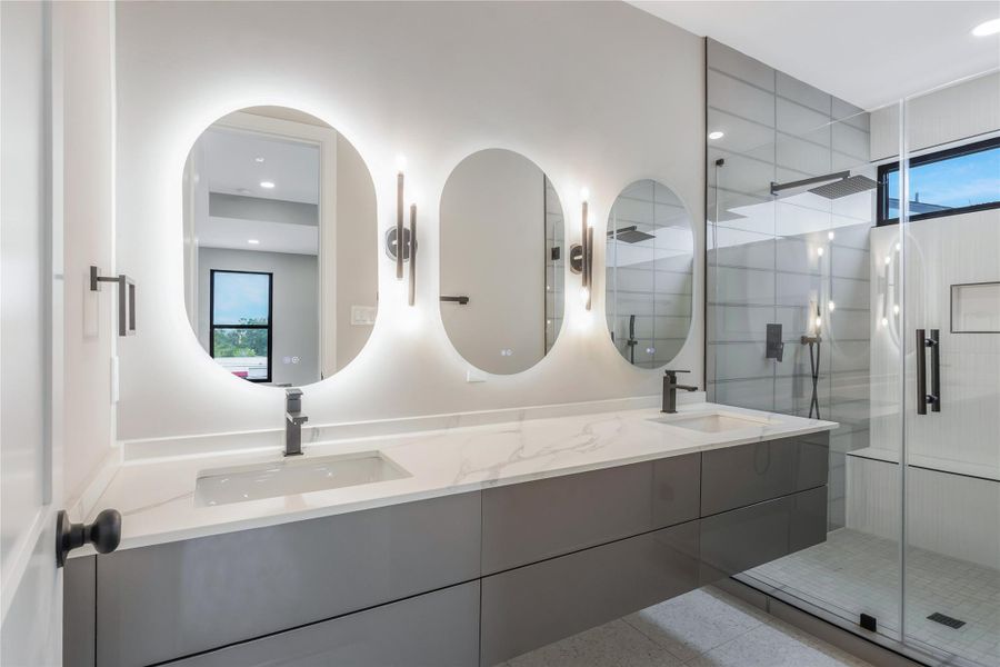 Furnished interior view inside a new home in , Houston (Image 10).