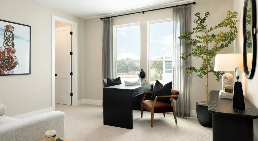 Furnished interior view inside a new home in Novel, Austin (Image 8).