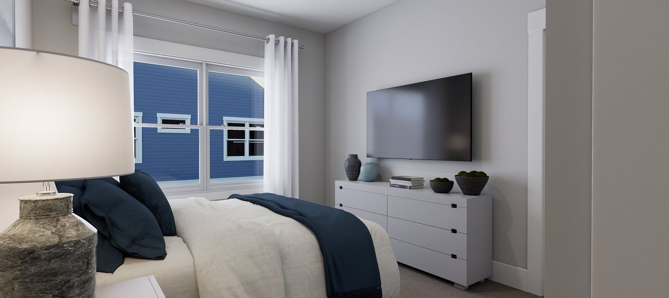 Representative furnished interior of a home built from the Bella by Baker Residential in Atwater Station - Village Collection, Fuquay Varina (Image 16).