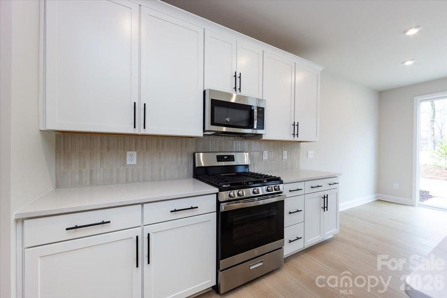 Kitchen with gas range