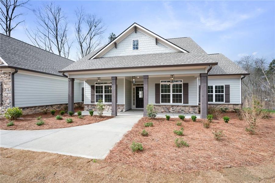 Front exterior of a new home in , White, GA, highlighting curb appeal (Image 20).