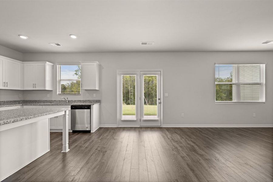 Representative unfurnished interior of a home built from the Mansfield by D.R. Horton in Southwind Village, Evans (Image 20).