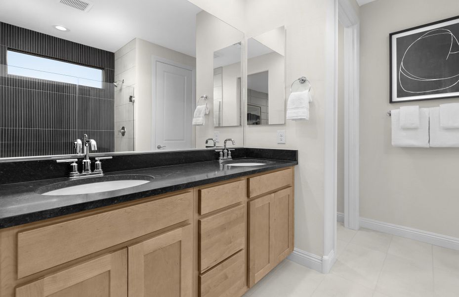 Representative furnished interior of a home built from the Hewitt by Pulte Homes in Strata, Dacono (Image 13).