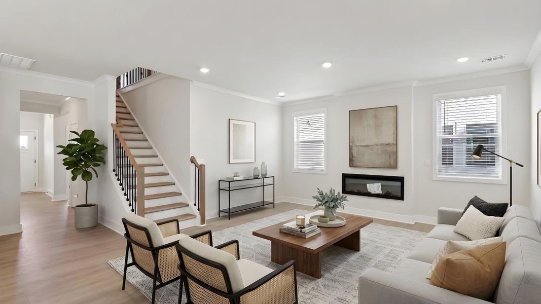 Representative furnished interior of a home built from the Calhoun by D.R. Horton in Oak Grove Hill, Huntersville (Image 5).