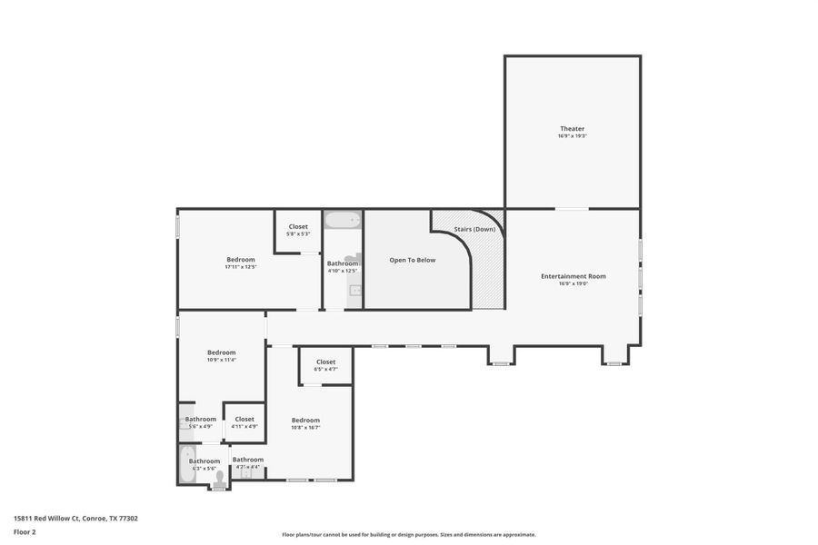 2D floor plan layout of this home in Evergreen 70', Conroe, TX (Image 27).