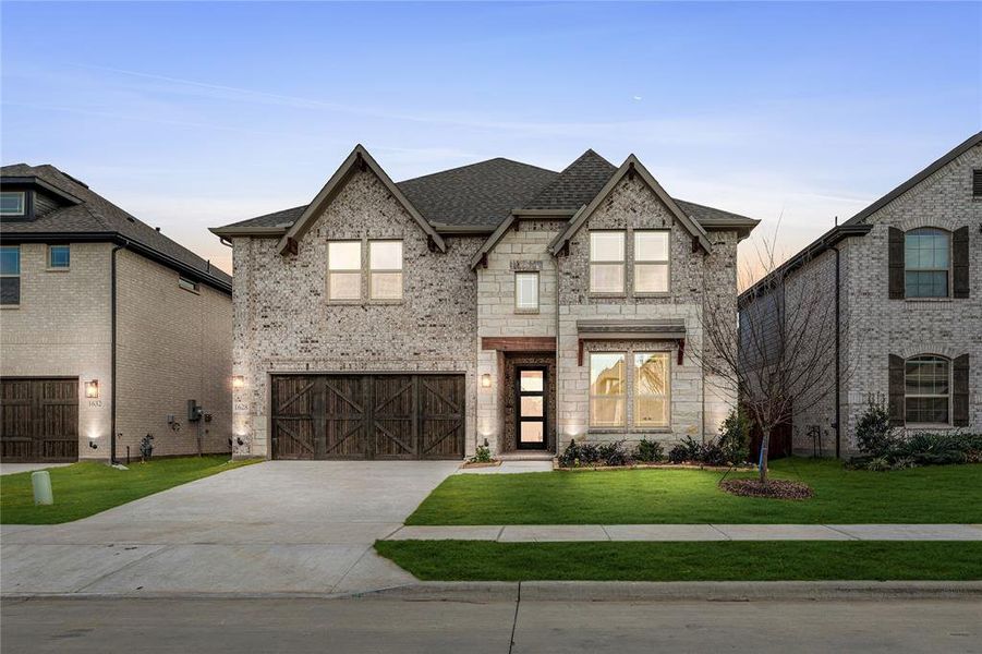 Front exterior of a new home in Willow Wood, McKinney, TX, highlighting curb appeal (Image 22).