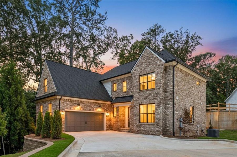 Front exterior of a new home in , Roswell, GA, highlighting curb appeal (Image 20). Front exterior of a new home in , Roswell, GA, highlighting curb appeal (Image 20).