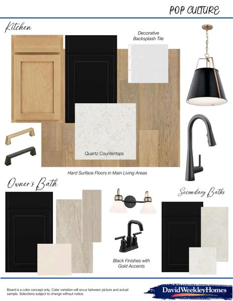 Sample of building materials used in homes in Prairieland Village 40' Homesites, Cypress (Image 6).