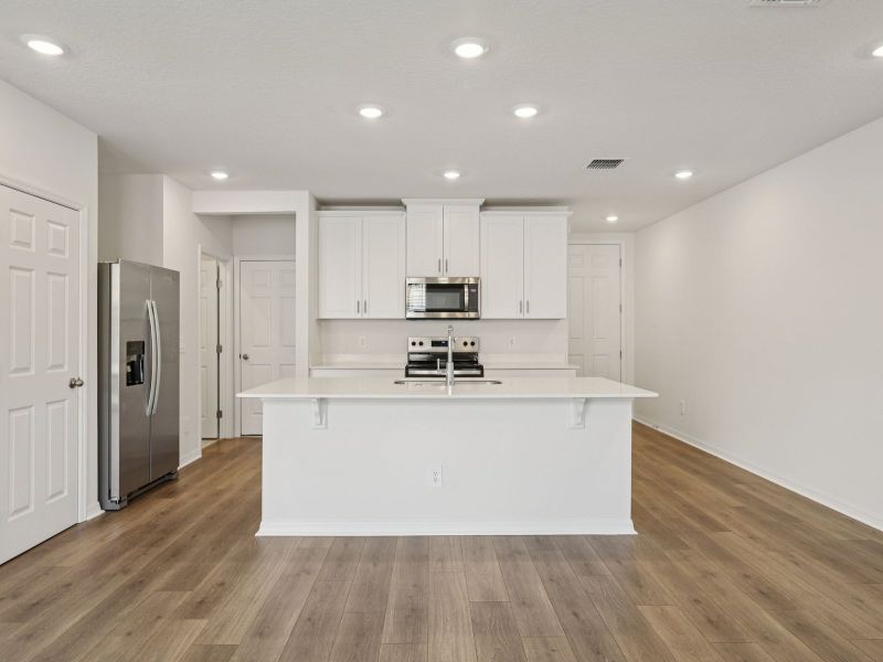 Furnished interior view inside a new home in The Meadow at Crossprairie Townes, St. Cloud (Image 3). Furnished interior view inside a new home in The Meadow at Crossprairie Townes, St. Cloud (Image 3).