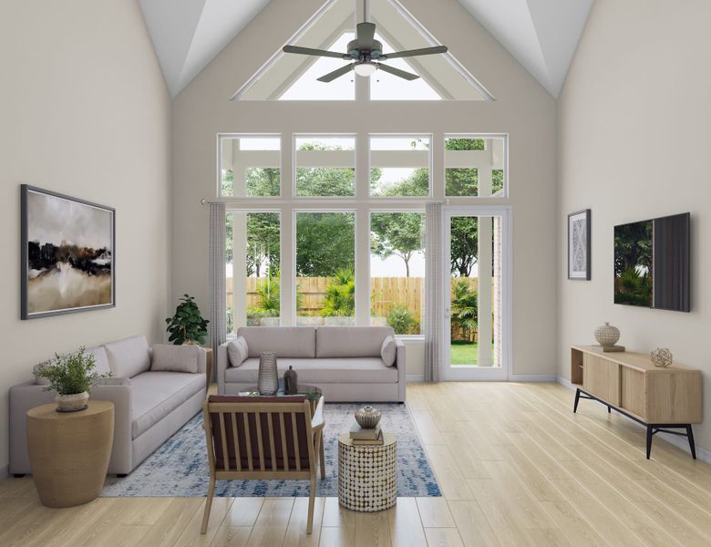 Representative furnished interior of a home built from the Tanager by Tri Pointe Homes in Oakhill Reserve, Tomball (Image 4).