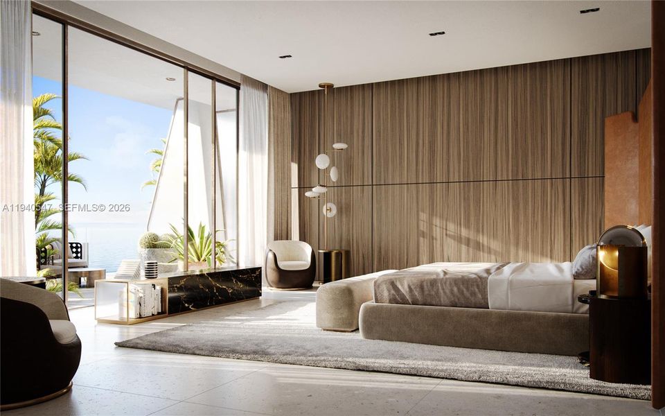 Furnished interior view inside a new home in , Miami (Image 8).
