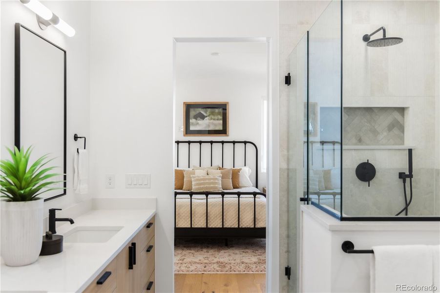 Furnished interior view inside a new home in , Denver (Image 23).