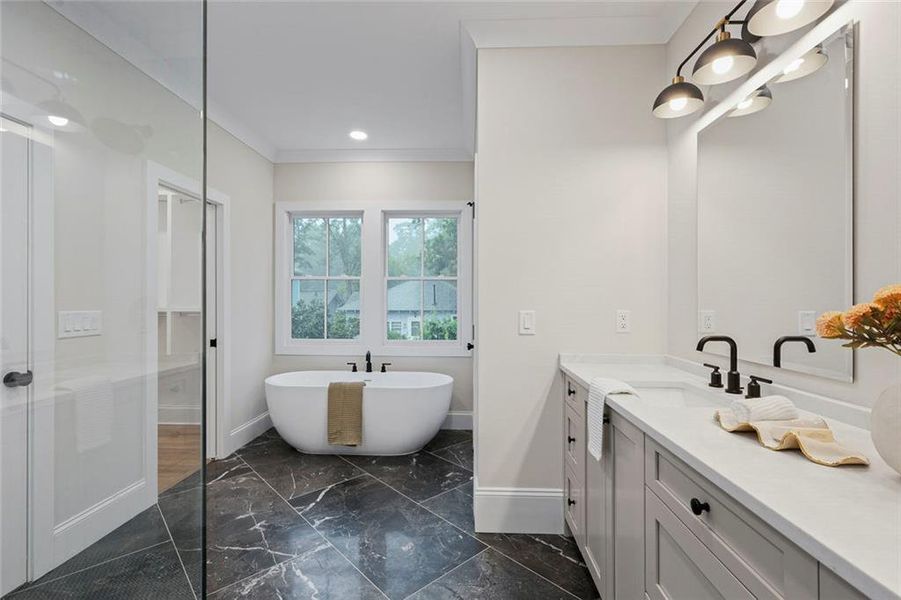 Furnished interior view inside a new home in , Atlanta (Image 6).