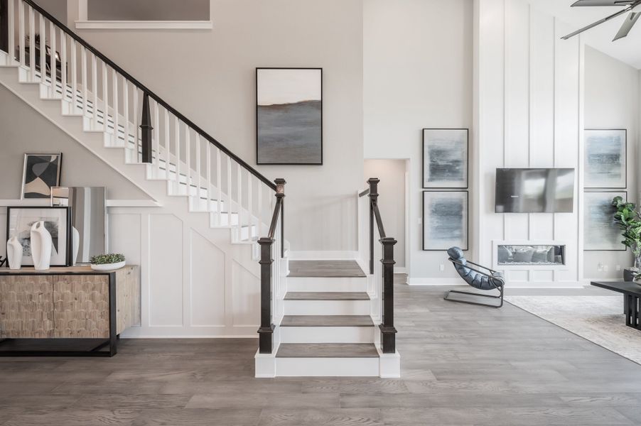 Representative furnished interior of a home built from the Barnhart by Tri Pointe Homes in Dunham Pointe, Cypress (Image 32).