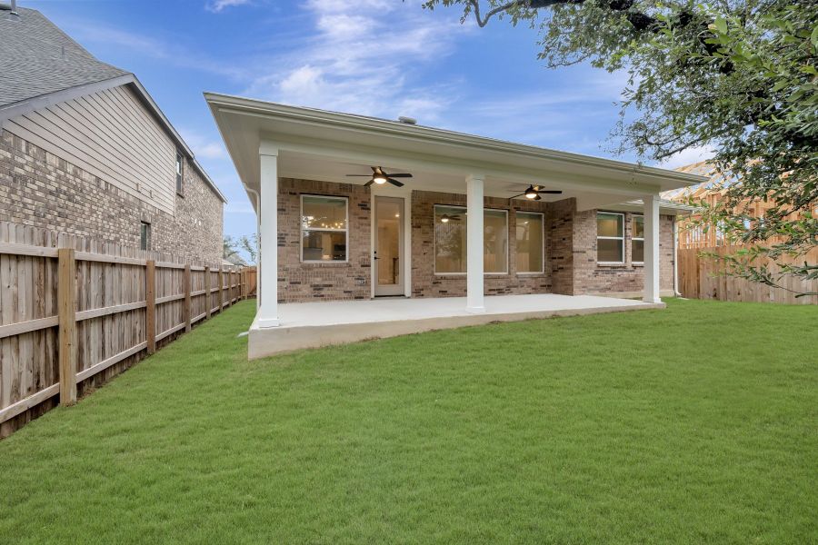 Exterior details and patio area of a home in Davis Ranch 50', San Antonio (Image 3).