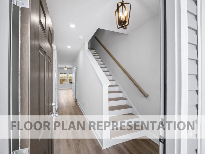 The Griffin 3 Bedroom Townhome Foyer | A New Plan by Ivey Homes