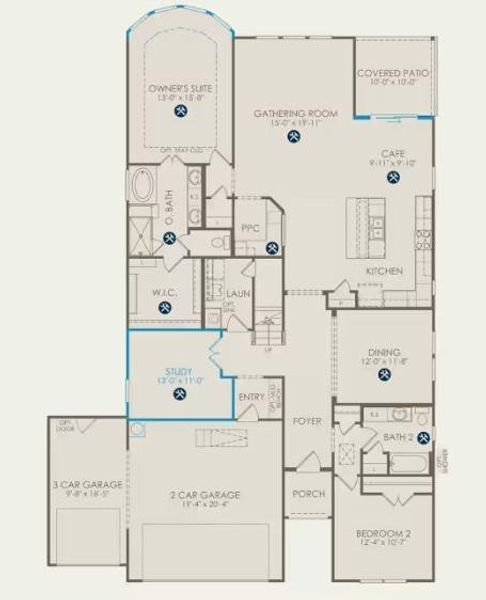 Pulte Homes, Mooreville floor plan