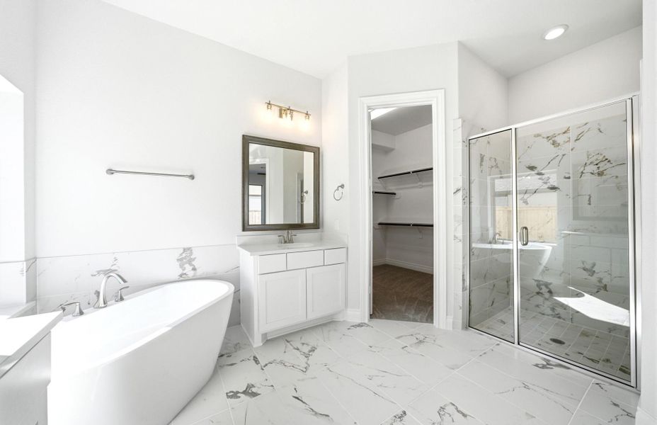 Furnished interior view inside a new home in Bridgeland 60′, Cypress (Image 16).