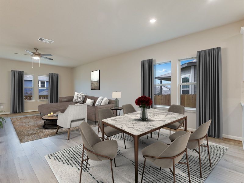 Furnished interior view inside a new home in Remington Ranch, San Antonio (Image 6).
