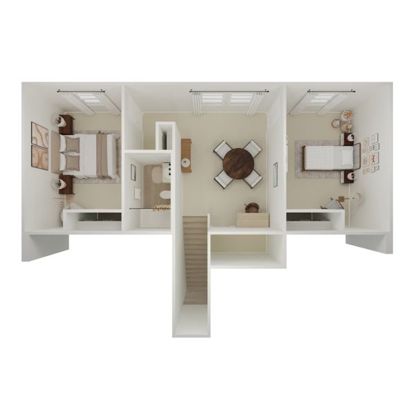 2D floor plan layout for the Honeysuckle II by K. Hovnanian® Homes in Aspire at Ashland, Angleton, TX (Image 13). 2D floor plan layout for the Honeysuckle II by K. Hovnanian® Homes in Aspire at Ashland, Angleton, TX (Image 13).