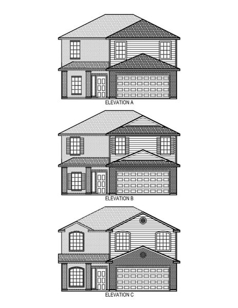 Exterior rendering of this home design in Mill Creek Trails, Magnolia, TX (Image 5).