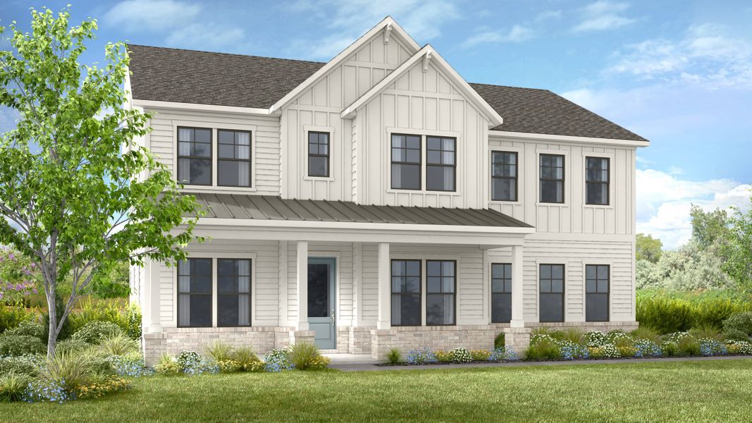 Representative exterior photo of a completed home built from the Burgundy by Taylor Morrison in Wayt Farm, Cumming, GA (Image 5).