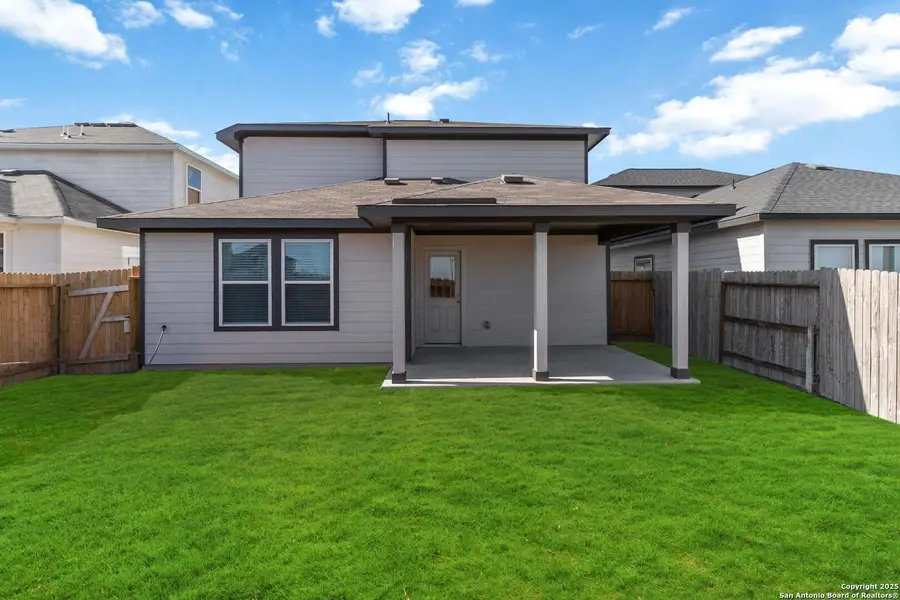 Exterior details and patio area of a home in Katzer Ranch, Converse (Image 3). Exterior details and patio area of a home in Katzer Ranch, Converse (Image 3).