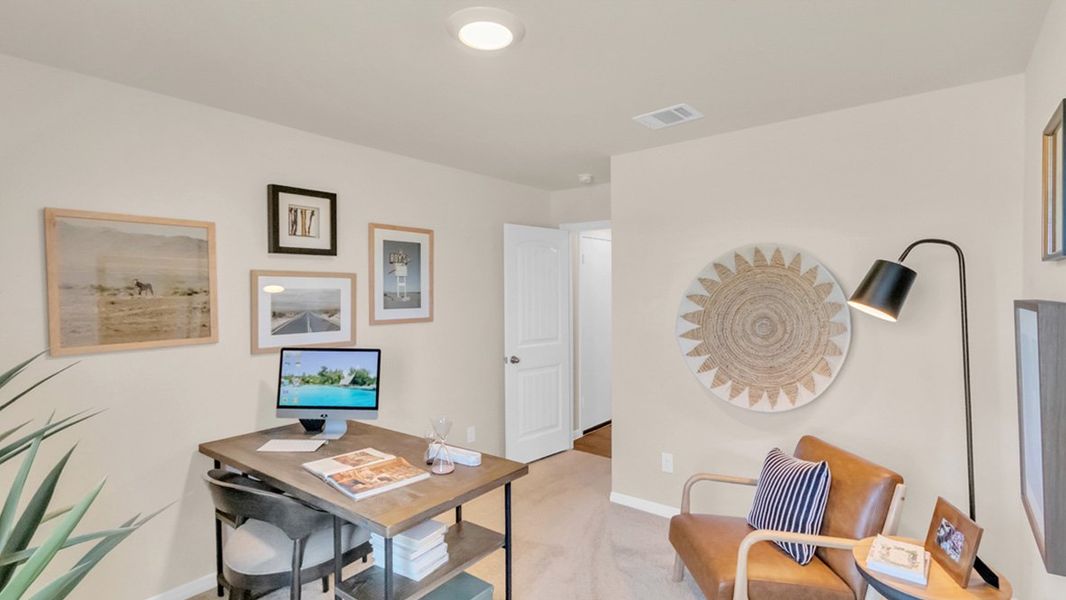 Representative furnished interior of a home built from the The Irvine by D.R. Horton in Monarch Ranch, Manor (Image 9). Representative furnished interior of a home built from the The Irvine by D.R. Horton in Monarch Ranch, Manor (Image 9).