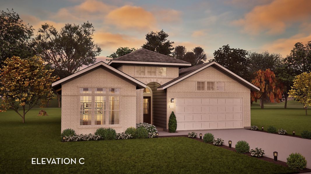 Representative exterior photo of a completed home built from the Greeley by CastleRock Communities in Hickory Ridge, Elmendorf, TX (Image 20).