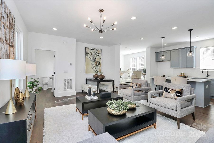 Furnished interior view inside a new home in , Charlotte (Image 13). Furnished interior view inside a new home in , Charlotte (Image 13).