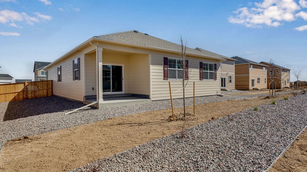 Exterior details and patio area of a home in Lakeside Canyon, Mead (Image 19). Exterior details and patio area of a home in Lakeside Canyon, Mead (Image 19).
