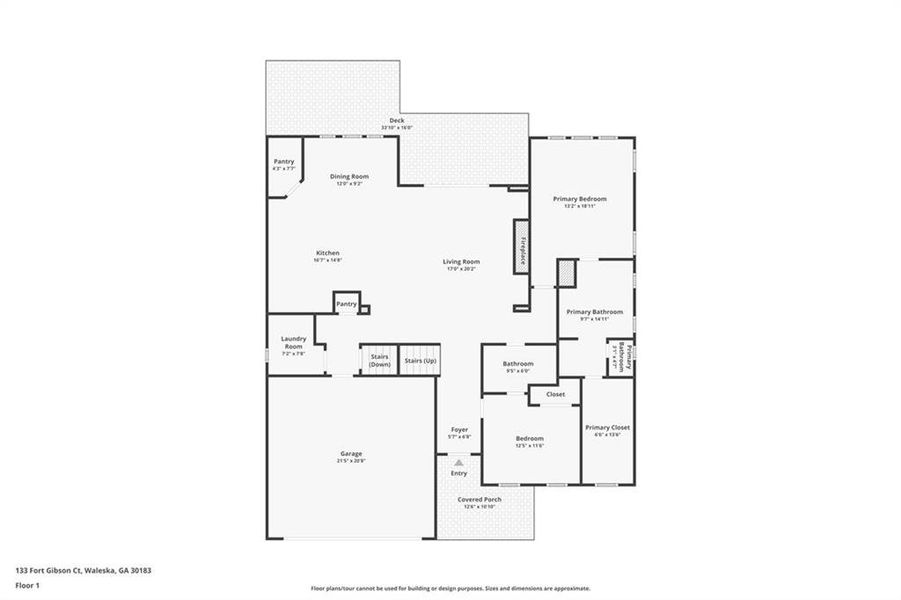 2D floor plan layout of this home in , Waleska, GA (Image 7).