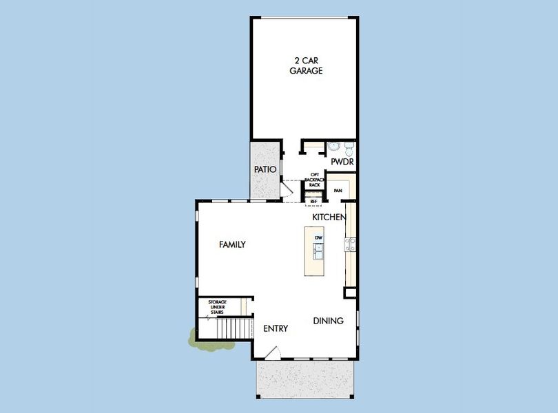 2D floor plan layout for the The Pointleaf by David Weekley Homes in Heritage Green – The Classic Collection, Columbia, TN (Image 3). 2D floor plan layout for the The Pointleaf by David Weekley Homes in Heritage Green – The Classic Collection, Columbia, TN (Image 3).