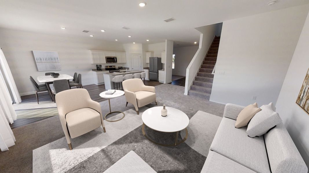 Representative furnished interior of a home built from the Catalina by Starlight Homes in The Meadows, Mebane (Image 5).