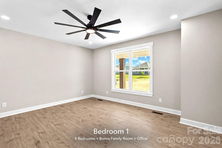 Bedroom 1   (There are 4 Bedrooms plus a Bonus Family room plus a 2nd Bonus or Office.)