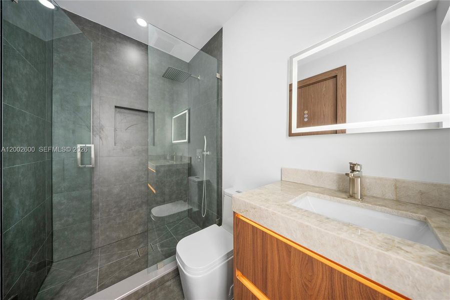 Furnished interior view inside a new home in , Miami (Image 53).