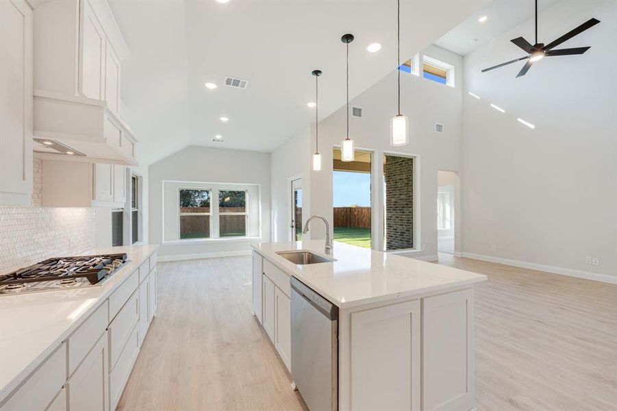 Furnished interior view inside a new home in Woodstone, Providence Village (Image 10). Furnished interior view inside a new home in Woodstone, Providence Village (Image 10).