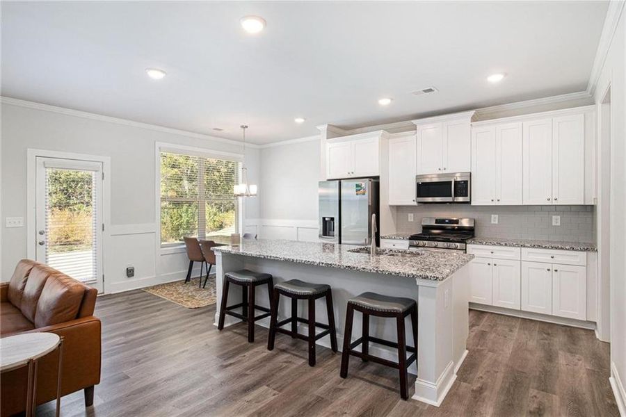 Furnished interior view inside a new home in Hellen Valley, Braselton (Image 8). Furnished interior view inside a new home in Hellen Valley, Braselton (Image 8).