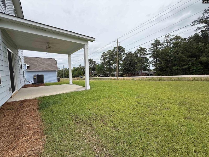 Exterior details and patio area of a home in Cottages at Roofs Pond, West Columbia (Image 4).