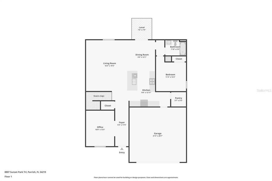 2D floor plan layout of this home in Seaire, Parrish, FL (Image 5).