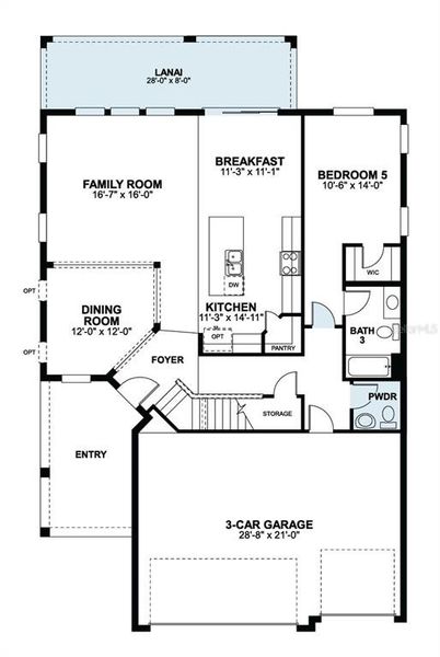 2D floor plan layout of this home in Center Lake on the Park, St. Cloud, FL (Image 3). 2D floor plan layout of this home in Center Lake on the Park, St. Cloud, FL (Image 3).