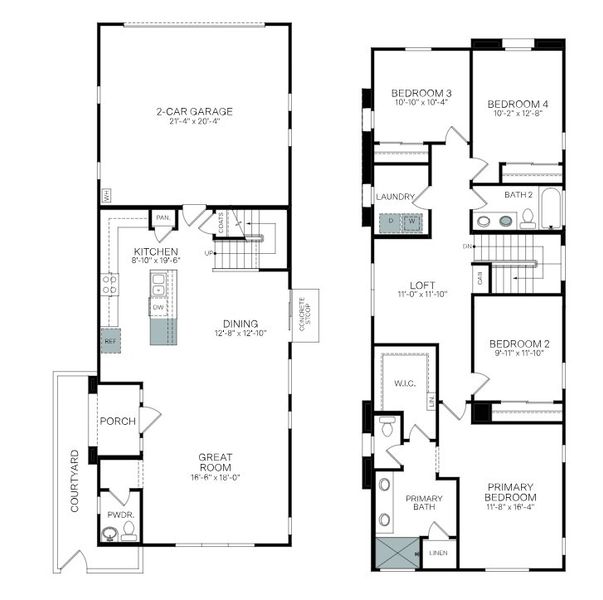 2D floor plan layout of this home in Ironwood Villages at North Creek, Queen Creek, AZ (Image 5). 2D floor plan layout of this home in Ironwood Villages at North Creek, Queen Creek, AZ (Image 5).